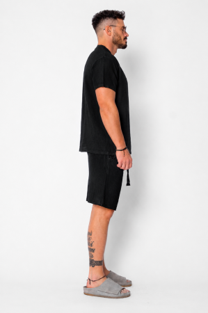 Set Tricotat Tricou si Pantaloni scurti Black [1]