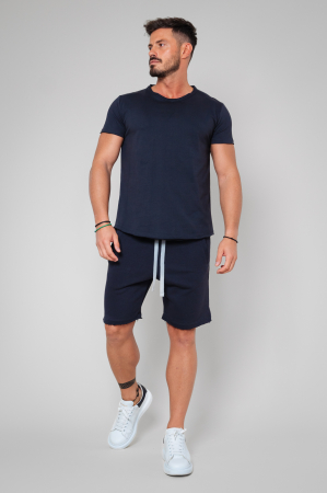 Summer Sets - Set T-shirt Man Asymetric with short pants Grey Anthracite