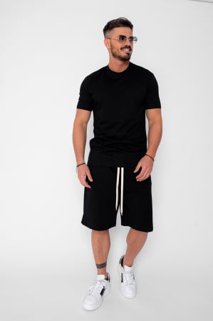 BARBATI - Set tricou si pantalon scurt Black