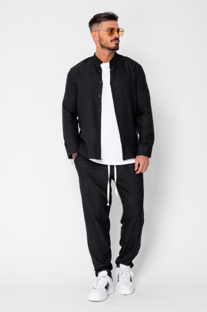 Set Tunica si Pantalon Lung drept Black [1]