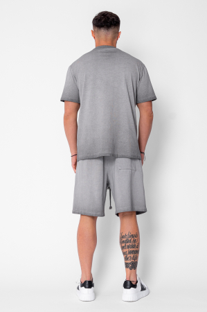 Set Urban pre-wash t-shirt and shorts Grey [3]