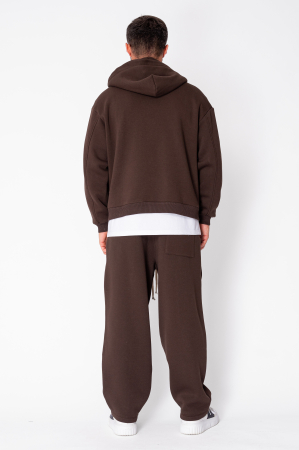 Set Urban Winter hanorac cu fermoar si pantalon Balloon Brown [2]