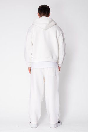 Set Urban Winter hanorac cu fermoar si pantalon Balloon White [3]