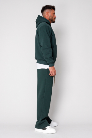 Set Urban Winter hanorac si pantalon drept Bottle Green [2]