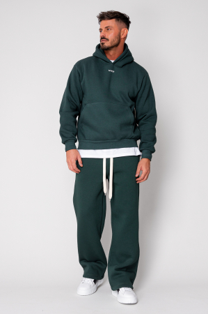 Set Urban Winter hanorac si pantalon drept Bottle Green [1]
