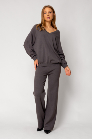 NOUTATI - Set Pulover si Pantalon lung Grey Anthracite