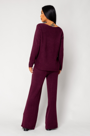 Set Vellera Pulover si Pantalon lung Burgundy [2]