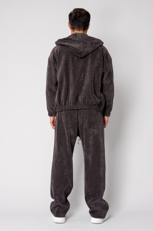 Set Velvet Hanorac cu fermoar si pantalon lung Brown [3]