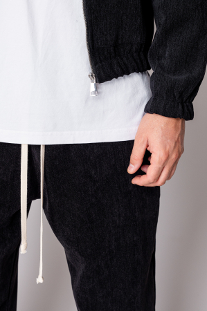 Set Velvet Hanorac cu fermoar si pantalon lung Black [4]