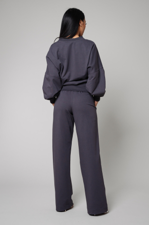 Set Volla bluza cu fermoar si pantalon lung Grey Anthracite [2]