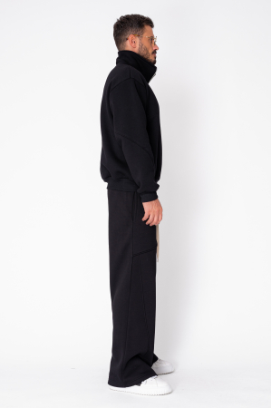 Set Winter bluza cu fermoar la guler si pantalon Balloon Black [2]