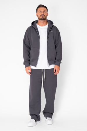 CozyWide Winter set with zipper and straight pants Grey Anthracite [2]