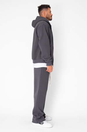 CozyWide Winter set with zipper and straight pants Grey Anthracite [3]