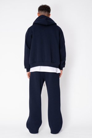 CozyWide Winter set with zipper and straight pants Navy [4]