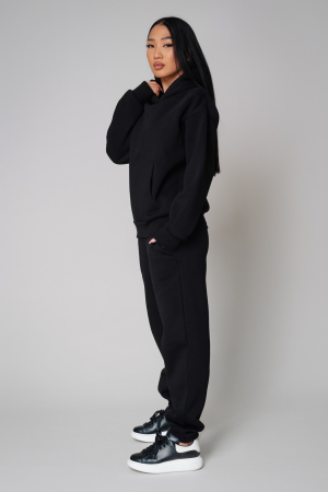 Set Winter Easy hanorac si pantalon Oversized Black [1]