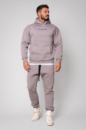 Set Winter Easy hanorac si pantalon Oversized Warm Taupe [0]