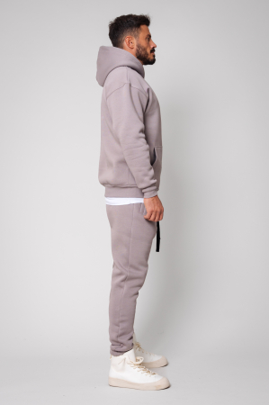 Set Winter Easy hanorac si pantalon Oversized Warm Taupe [1]