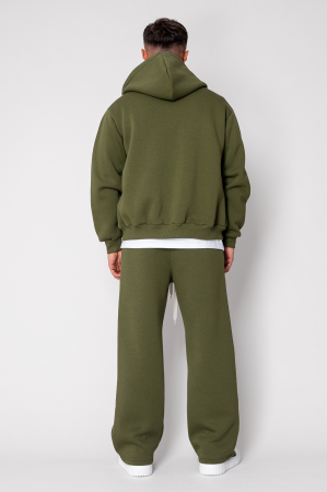 Set Winter hanorac cu fermoar si pantalon drept Kaki [3]