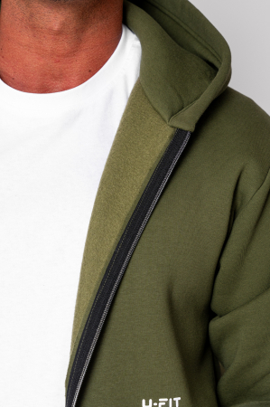 Set Winter hanorac cu fermoar si pantalon drept Kaki [5]