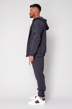 Set Winter hanorac cu fermoar si pantalon  Grey Anthracite [2]