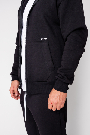 Set Winter hanorac cu fermoar si pantalon Black [4]