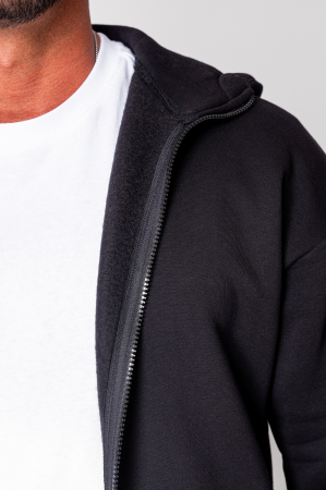 Set Winter hanorac cu fermoar si pantalon Black [5]