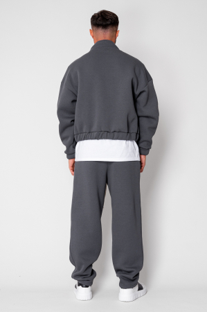 Set Winter Jacheta cu fermoar si pantalon drept Grey Anthracite [4]