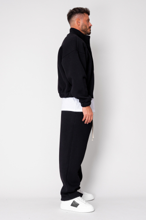 Set Winter Jacheta cu fermoar si pantalon drept Black [2]