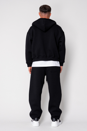 Set Winter hanorac cu fermoar si pantalon  Baggy Black [3]