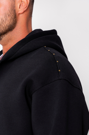 Set Winter hanorac cu fermoar si pantalon  Baggy Black [5]