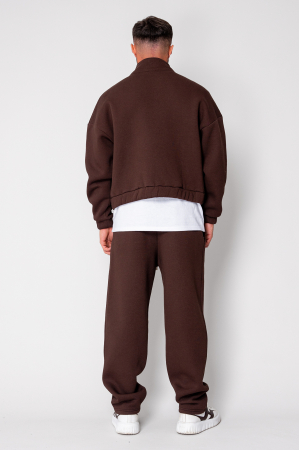 Set Winter Jacheta cu fermoar si pantalon drept Brown [3]