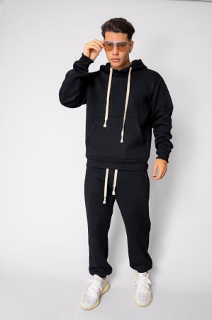 NOUTATI - Set Winter Line hanorac si pantalon Black