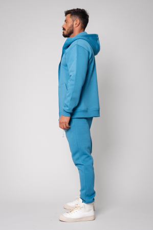 Set Winter Roll hanorac cu fermoar si pantalon conic Storm Blue [1]
