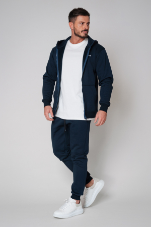 Set Winter Roll hanorac cu fermoar si pantalon conic Navy [1]