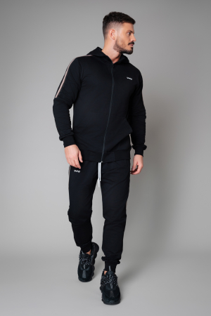 Tracksuit Cotton Moon with hood Full Black [1]