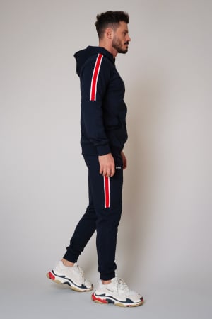 PROMOTII - Trening Bumbac Moon cu gluga Navy/Red New