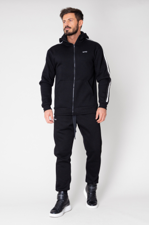 Trening Full Moov Winter hanorac cu fermoar si pantalon Black [0]