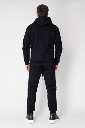 Trening Full Moov Winter hanorac cu fermoar si pantalon Black [2]