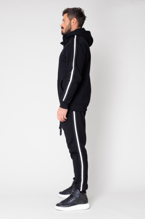 Trening Full Moov Winter hanorac cu fermoar si pantalon Black [1]