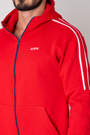 Trening Moov Winter hanorac cu fermoar si pantalon Red/navy [3]