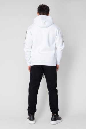 Trening Moov Winter hanorac cu fermoar si pantalon White/Black [2]