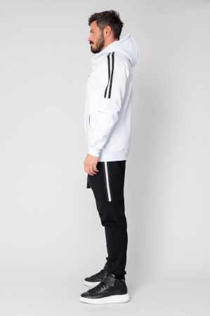 Trening Moov Winter hanorac cu fermoar si pantalon White/Black [0]