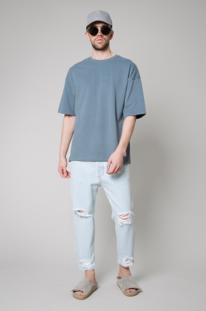 Tricou Barbati Essence Oversized Smoky Grey [1]