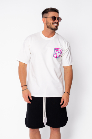 Tricou barbati imprimat White [1]