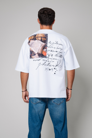 Tricou Barbati Spirit Book Oversized White [3]
