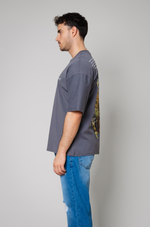 Tricou Barbati Spirit Life Oversized Grey Anthracite [2]