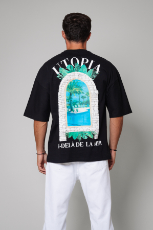 Tricou Barbati Spirit Utopia Oversized Black [3]