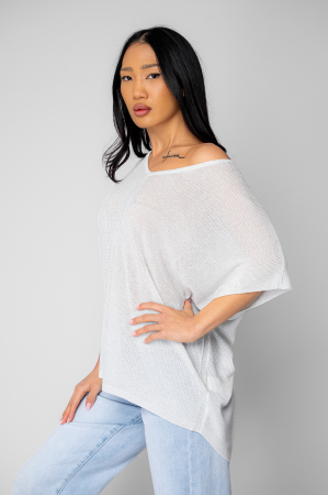 Tricou dama cu decolteu in V Silver [1]