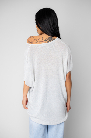 Tricou dama cu decolteu in V Silver [2]