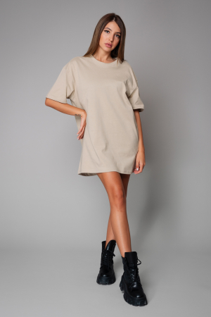 Tricou Femei Heavy Oversized Union Beige [0]